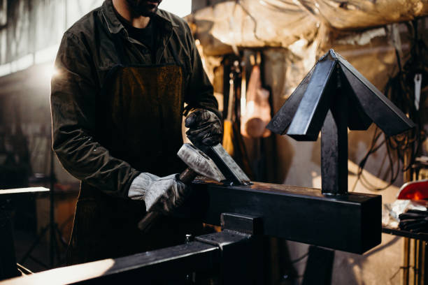 istock Welder working in a factory 1314473501