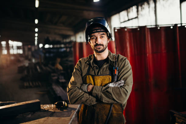 istock Welder working in a factory 1314473716
