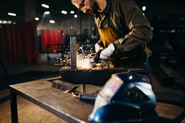 istock Welder working in a factory 1314473744