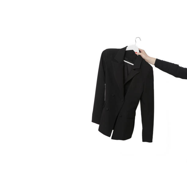 black and white  shirts with hangers isolated on white,3d