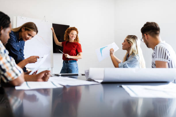istock Business people designer architects teamwork brainstorming planning meeting concept 1314478687