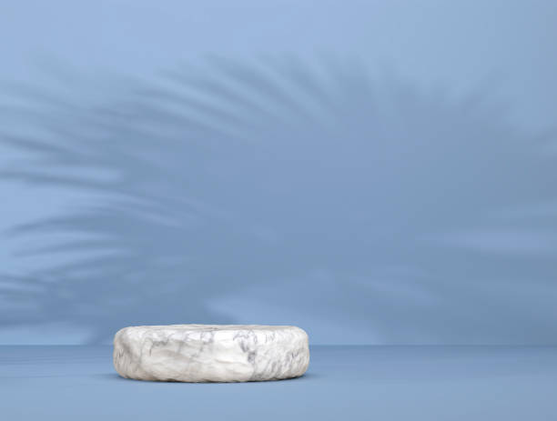 istock abstract marble template as presentation stage with leaf shadow in front of background 1314478937