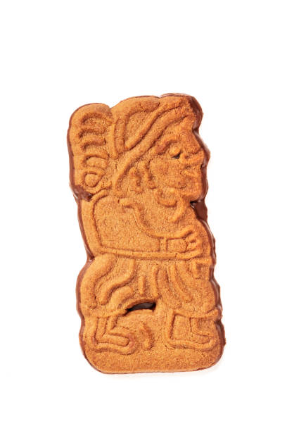istock Speculoos or Spekulatius, traditional almond cookie, on a white background 1314480340