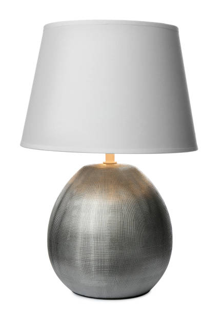 istock Stylish contemporary night lamp isolated on white 1314480755