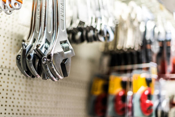 istock Tools put up for sale in a hardware store 1314484507