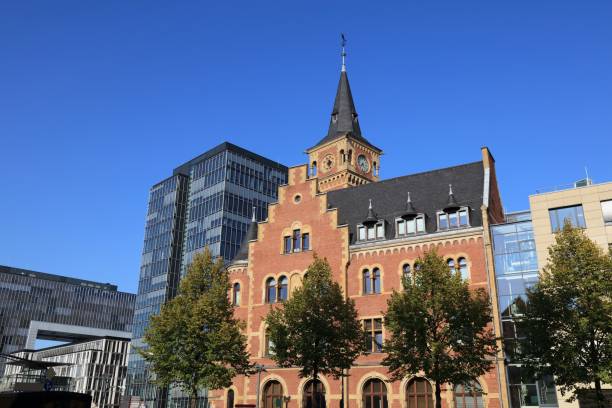 Cologne city, Germany. Hafenamt - historic port authority building.
