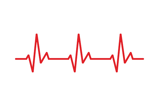 Heart cardiogram line icon.Vector illustration isolated on white background.Eps 10.