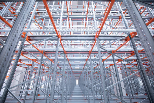 istock Warehouse or storage and shelves. Industrial background. 1314495888