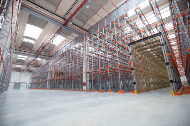 istock Warehouse construction in a factory 1314495890
