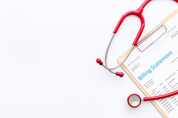 istock Payment for health care service. Medical billing statement 1314496097