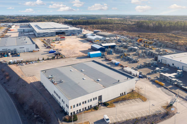 istock Aerial view of an industrial district 1314498079