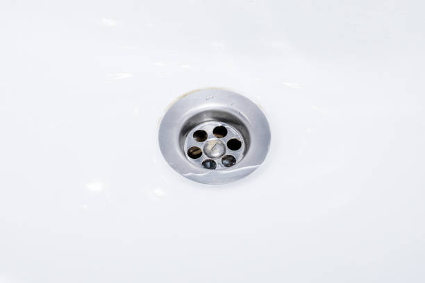 istock clean sink drain close up. background for plumber service 1314500408