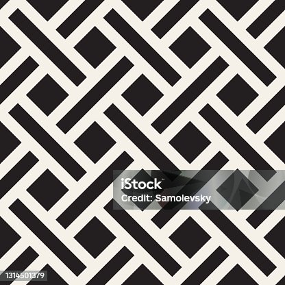 istock Vector seamless geometric pattern. Stylish abstract background. Repeating interwoven lines design. 1314501379