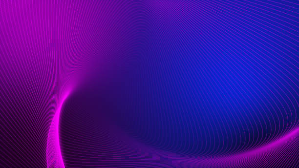 istock Abstract neon glowing lines, magic energy space light concept, 1314504153