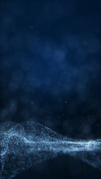 istock sparkling blue particles on dark abstract luxury background. 1314504161
