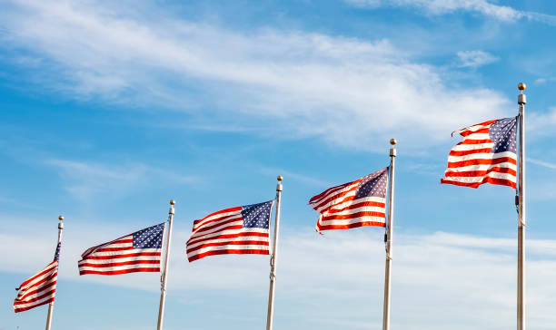 istock A group of American flags waving 1314505370