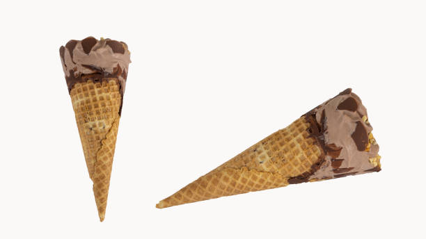 istock Chocolate ice cream isolated on white background 1314510135