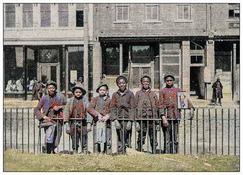 Antique colorized photo: Scenes in Georgia and Alabama