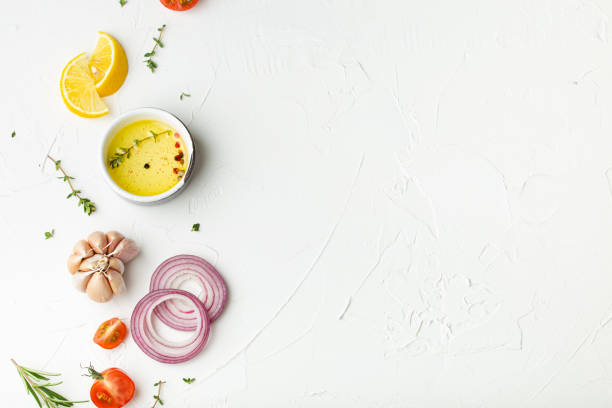 istock Food cooking background with ingredients copy space 1314513873