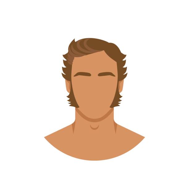 illustrazioni stock, clip art, cartoni animati e icone di tendenza di volto dell'uomo retrò con basette - sideburn