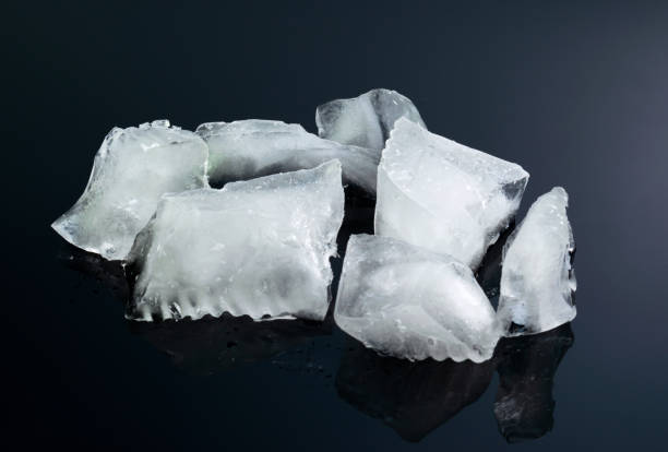 Slices of white ice
