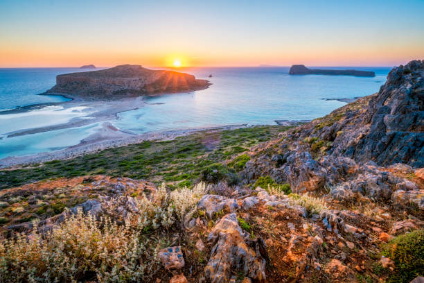istock Sunset over Balos beach in Crete, Greece. 1314528529