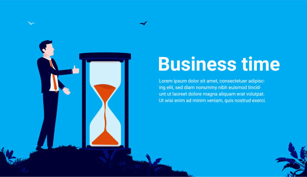 ilustrações, clipart, desenhos animados e ícones de ilustração vetorial do tempo de negócios - waiting wasting time time business