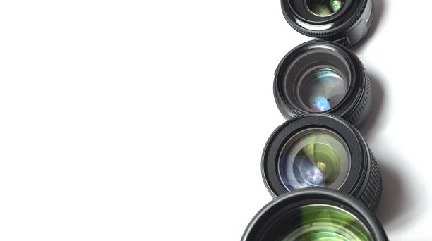 istock different types of camera lens. White background. copy space 1314538597