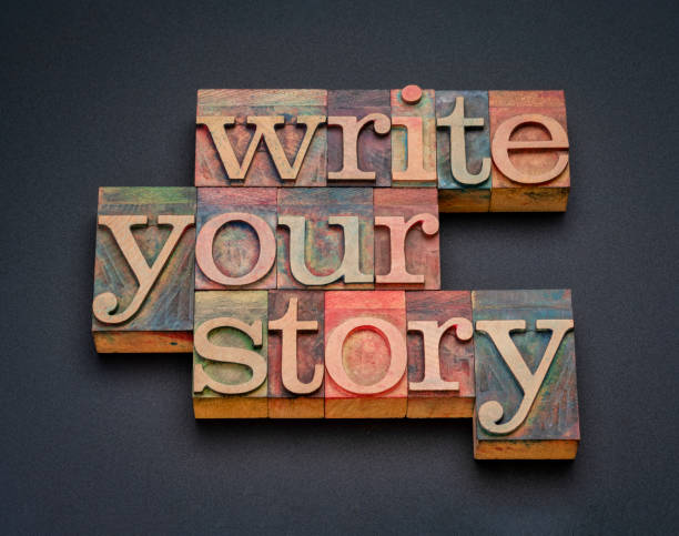 istock write your story word abstract in wood type 1314538906