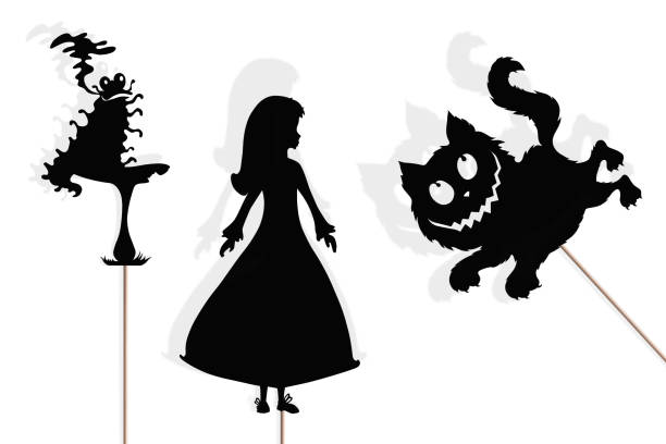 istock Alice in Wonderland storytelling, fairytale shadow puppets 1314539028