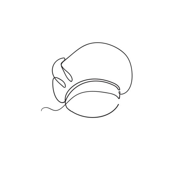 手描きの落書きシェフ帽子イラストレーションベクター分離 - コック帽点のイラスト素材／クリップアート素材／マンガ素材／アイコン素材