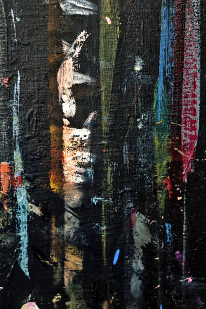 istock Abstract Art Paint Strokes On Black Background 1314544999