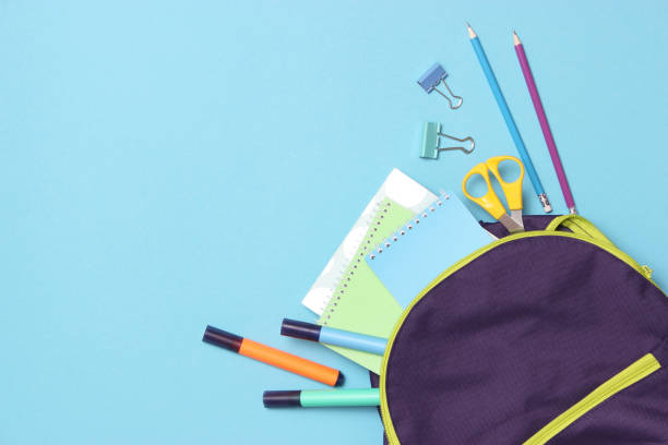istock school backpack and school stationery. Concept back to school. 1314545325