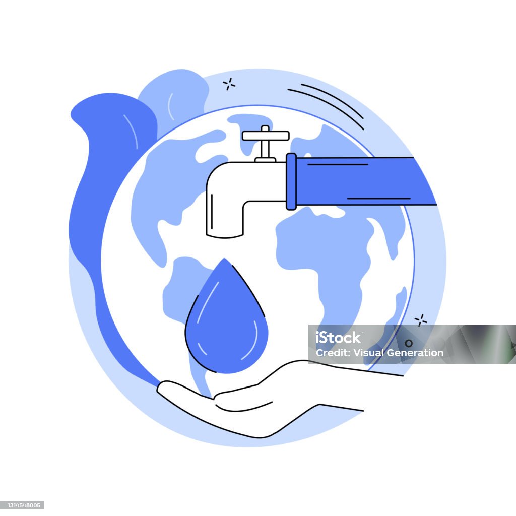 Water Usage Vector Water Consumption Abstract Concept Vector Illustration Stock ...