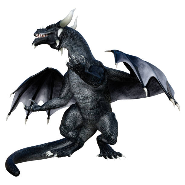 istock 3D illustration fantasy dragon on white 1314548248