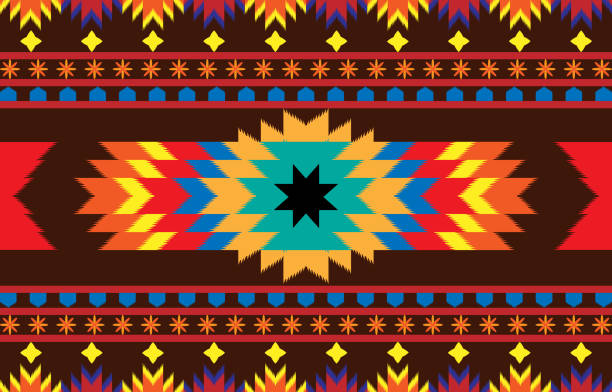 Seamless embroidery pattern Line up. Patchwork ornament. EP2 Seamless embroidery pattern Line up. Patchwork ornament. EP2. Used to decorate fabric utensils, book covers, textiles, or other works american tribal culture stock illustrations