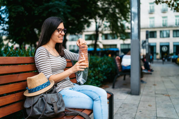 istock Woman enjoying in chimney cake 1314554573