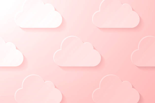 抽象的なピンクの背景 - 雲のパターン - ピンク　背景点のイラスト素材／クリップアート素材／マンガ素材／アイコン素材
