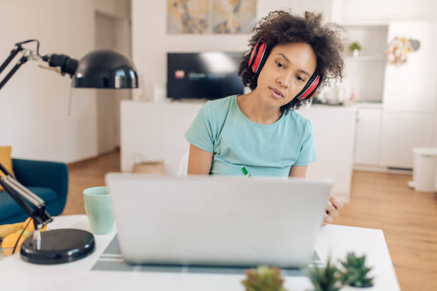 istock Young African-American freelancer working from her home office 1314562949