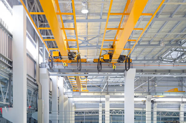 istock Overhead crane for manufacturing production plant. 1314562984