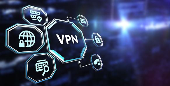 Business, Technology, Internet and network concept. VPN network security internet privacy encryption concept.