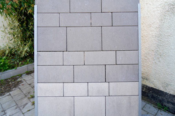 istock Pavement slabs as terrace covering with a strong structure can also be used well as a background 1314568844