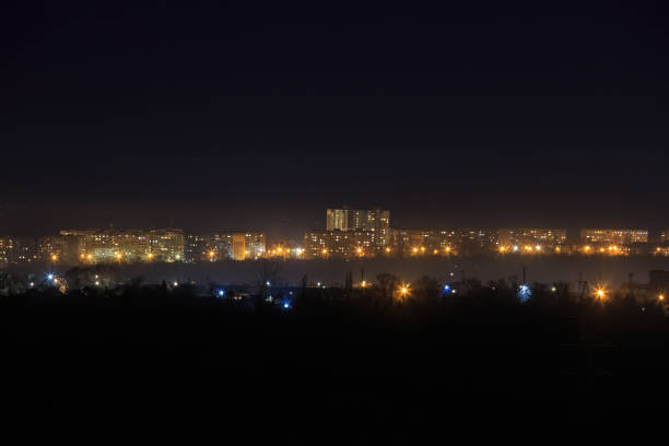istock Smog in a Night City in Eastern Europe 1314569550