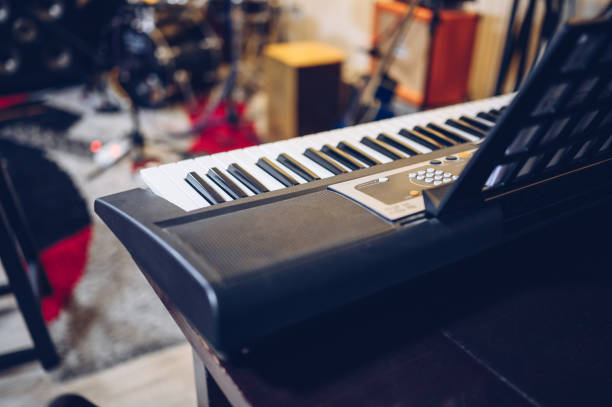 istock Electronic piano in professional recording studio. 1314570795