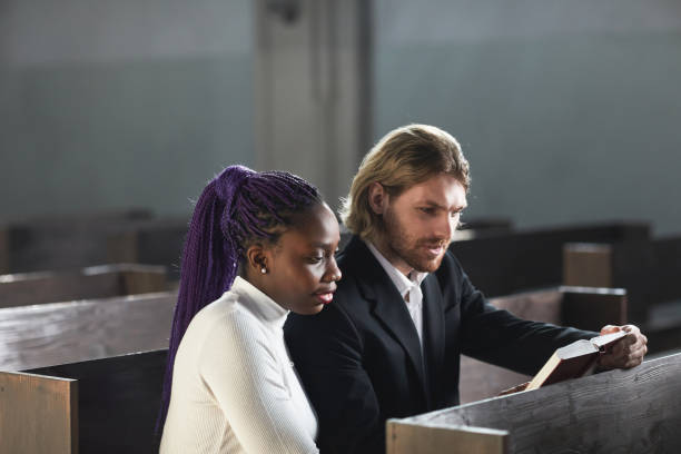 Couple reading the Bible together