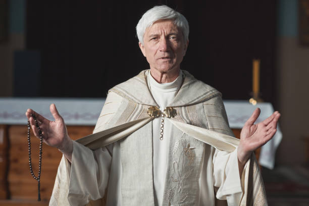 istock Priest holding ceremony in the church 1314576267