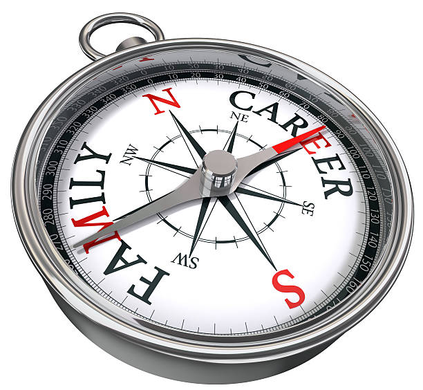 istock Career versus family concept compass 131457693