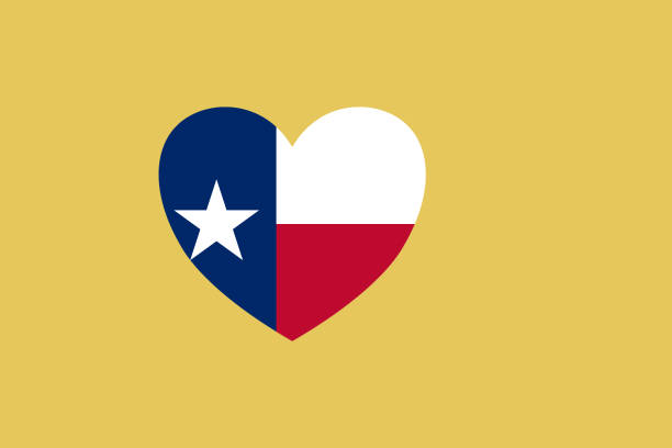 Texas (USA State) flag heart shape isolated on background. Texas (USA State) flag heart shape isolated on background. heart of texas stock illustrations