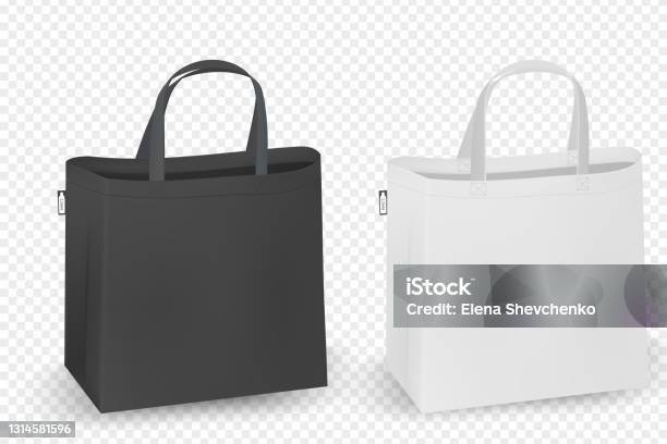 Cotton Bags Rpet Realistic Corporate Identity Mockup Items Template Transparent  Background Vector Illustration Isolated Stock Illustration - Download Image  Now - iStock