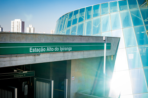 Alto do Ipiranga Station is a Line 2 – Green metro station in the Brazilian city of São Paulo. It was inaugurated on June 30, 2007. It is located at Avenida Dr. Gentil de Moura, on the corner of Rua Visconde de Pirajá, in the district of Ipiranga.